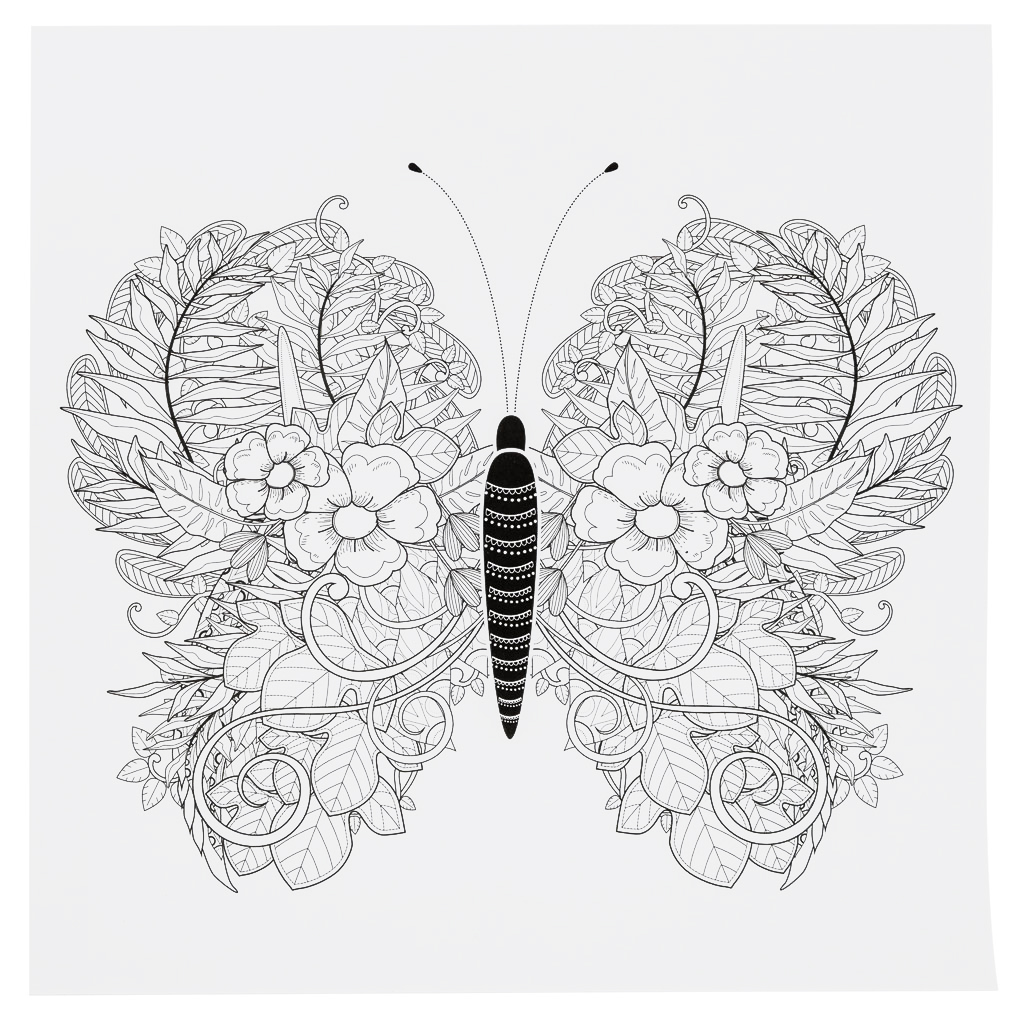Malblock zum Entspannen, 28 Blatt mit 14 Motiven, 180 g/m²
