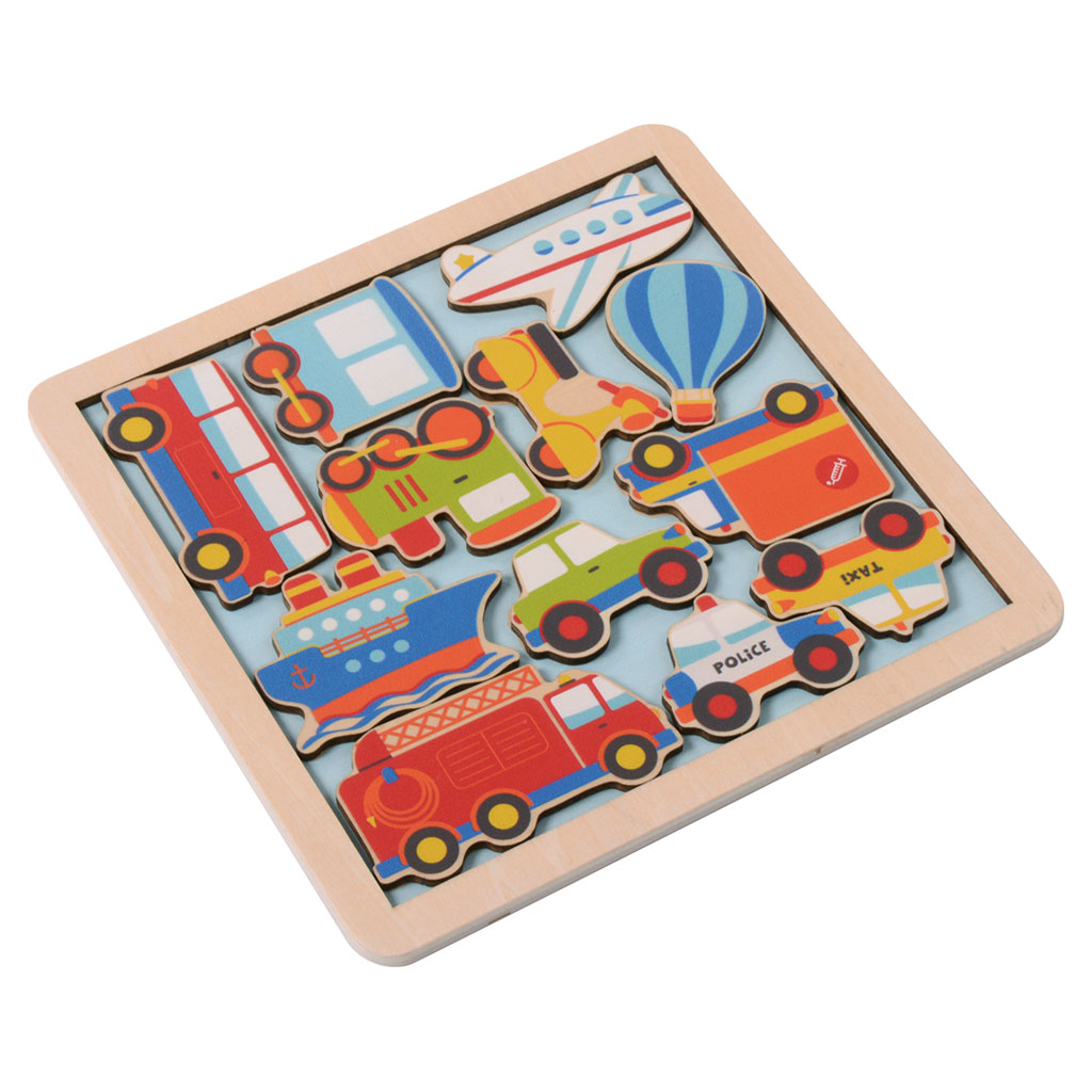 Holzpuzzles, 5er-Set