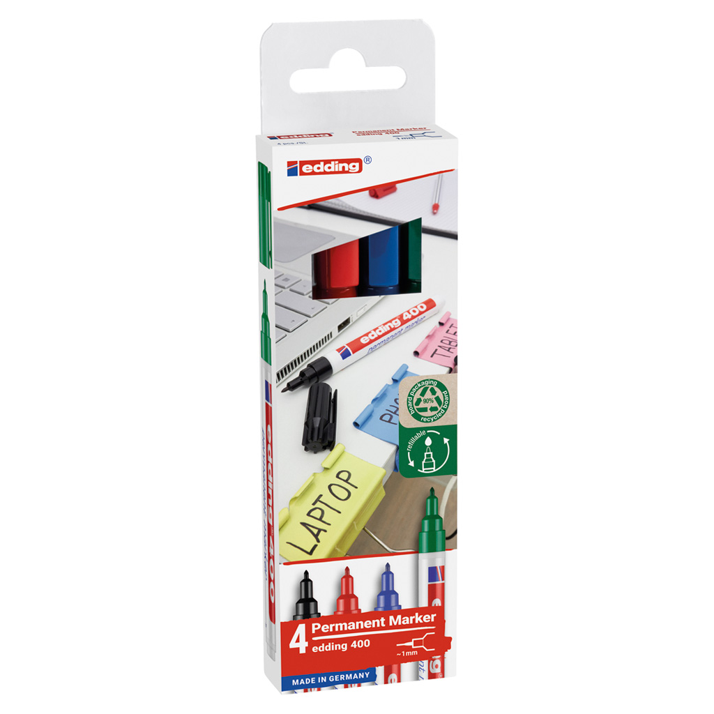 edding® 400 Permanentmarker 4er-Set