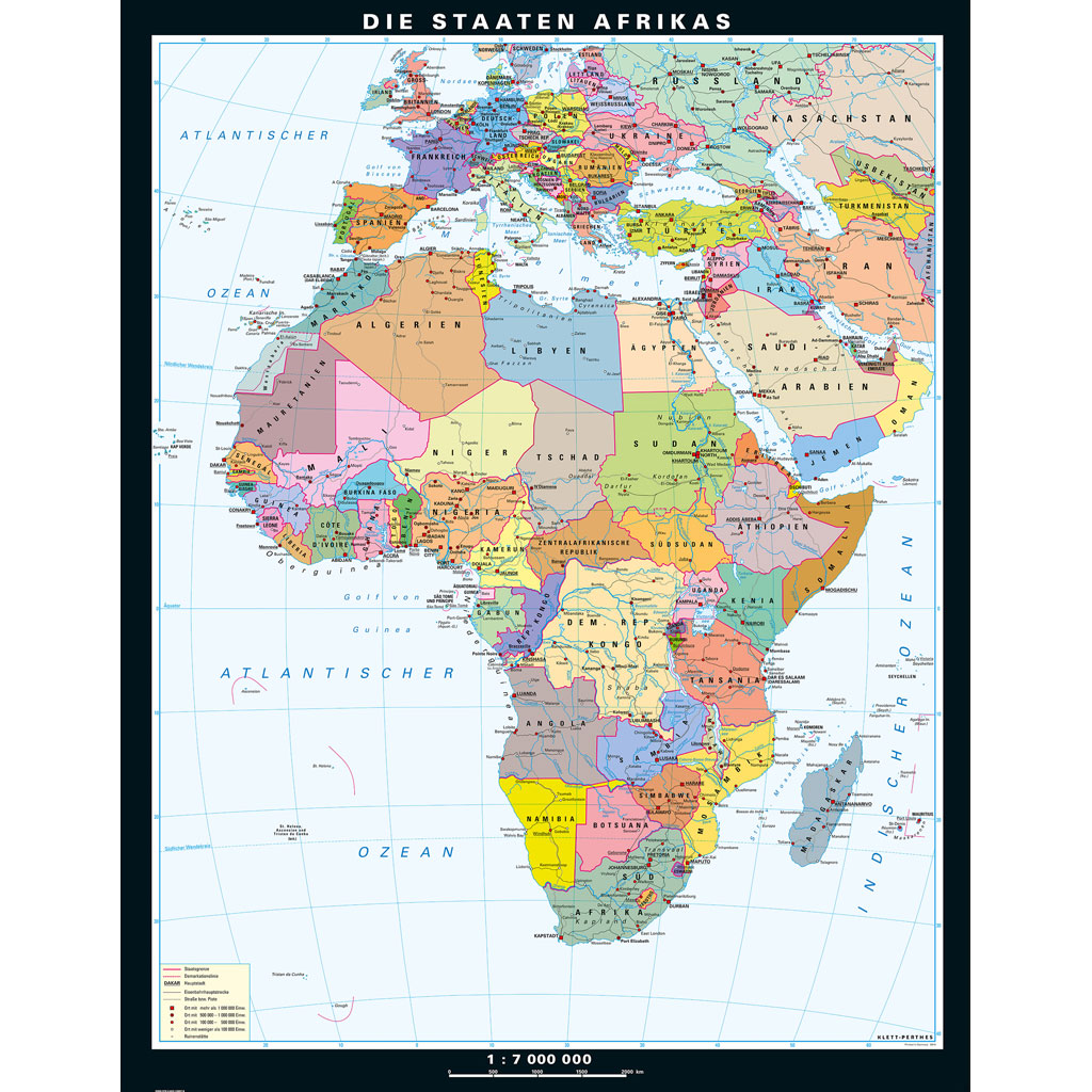 Klett Wandkarte Afrika physisch/politisch