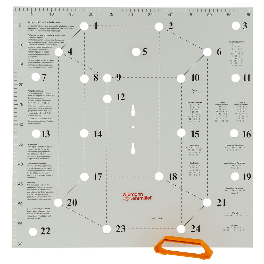 Wandtafel-Lochschablone, magnetisch Wandtafel-Lochschablone, magnetisch