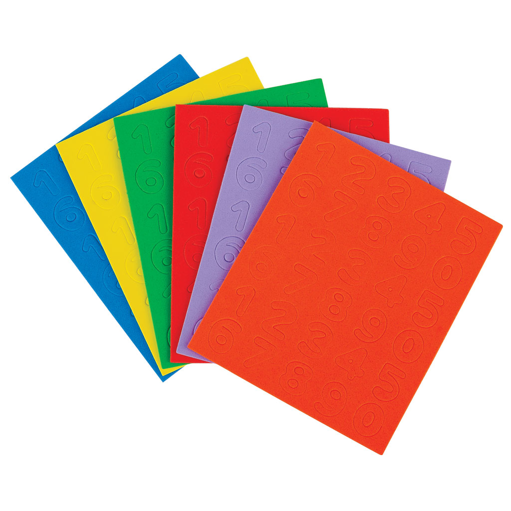 Moosgummi-Stanzteile Zahlen, 150 Stück Moosgummi-Stanzteile Zahlen, 150 Stück