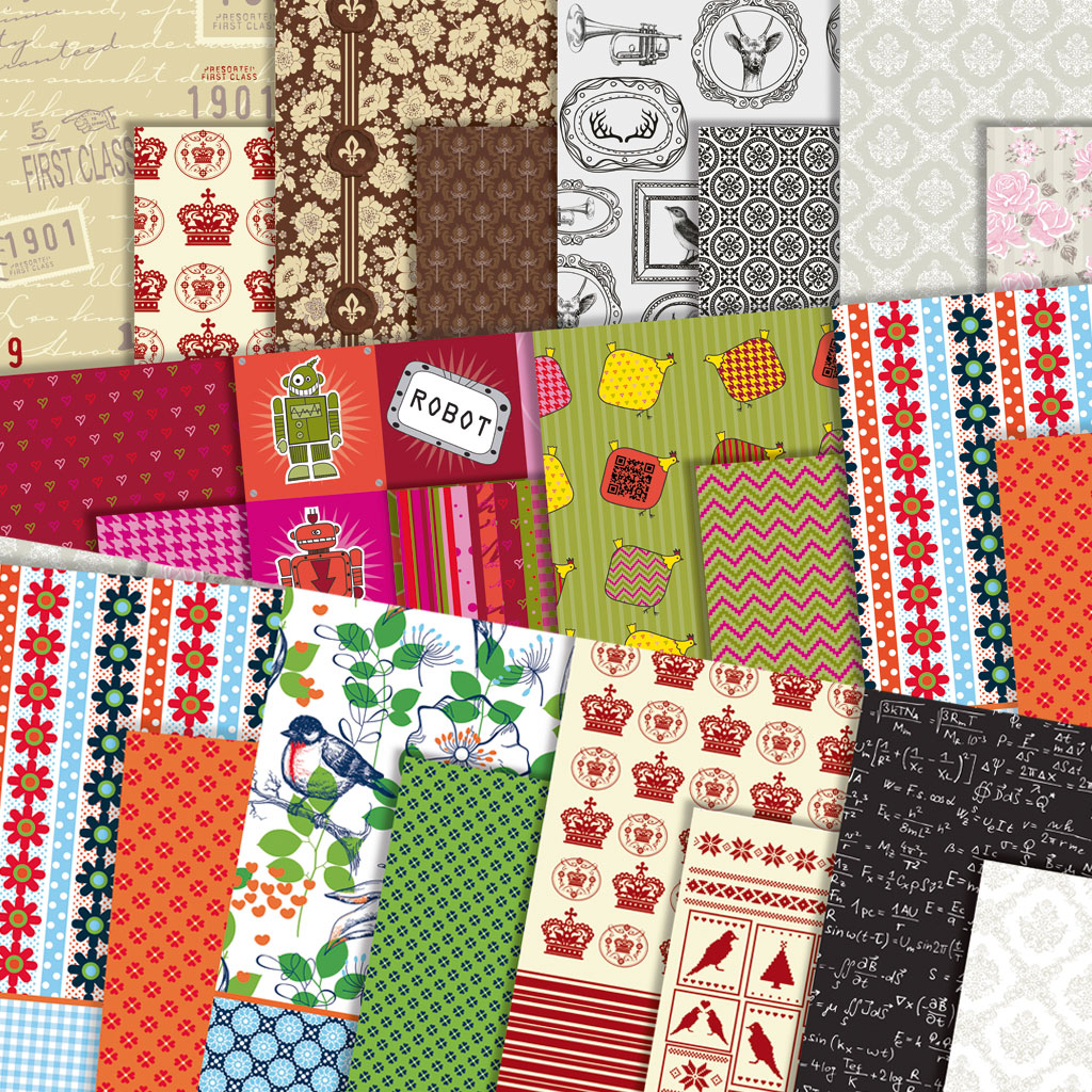 Decoupage-Papier im Set