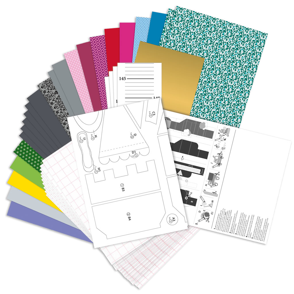 Folia® Messlatten-Set Schloss/Straße, 34 Teile Folia® Messlatten-Set Schloss/Straße, 34 Teile