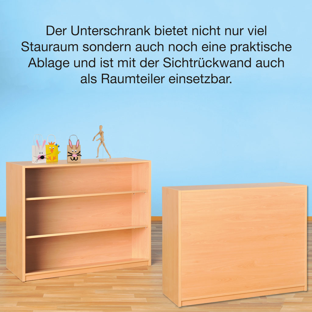 Modulus® Unterschrank-Regal ohne Mittelwand, 2 Böden