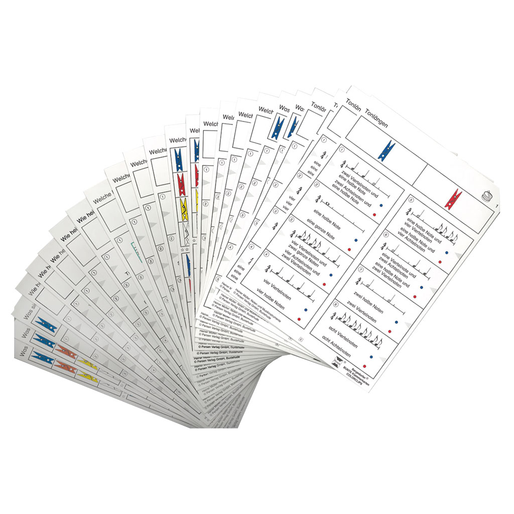 Bergedorfer® Colorclips Noten und Musikinstrumente Bergedorfer® Colorclips Noten und Musikinstrumente