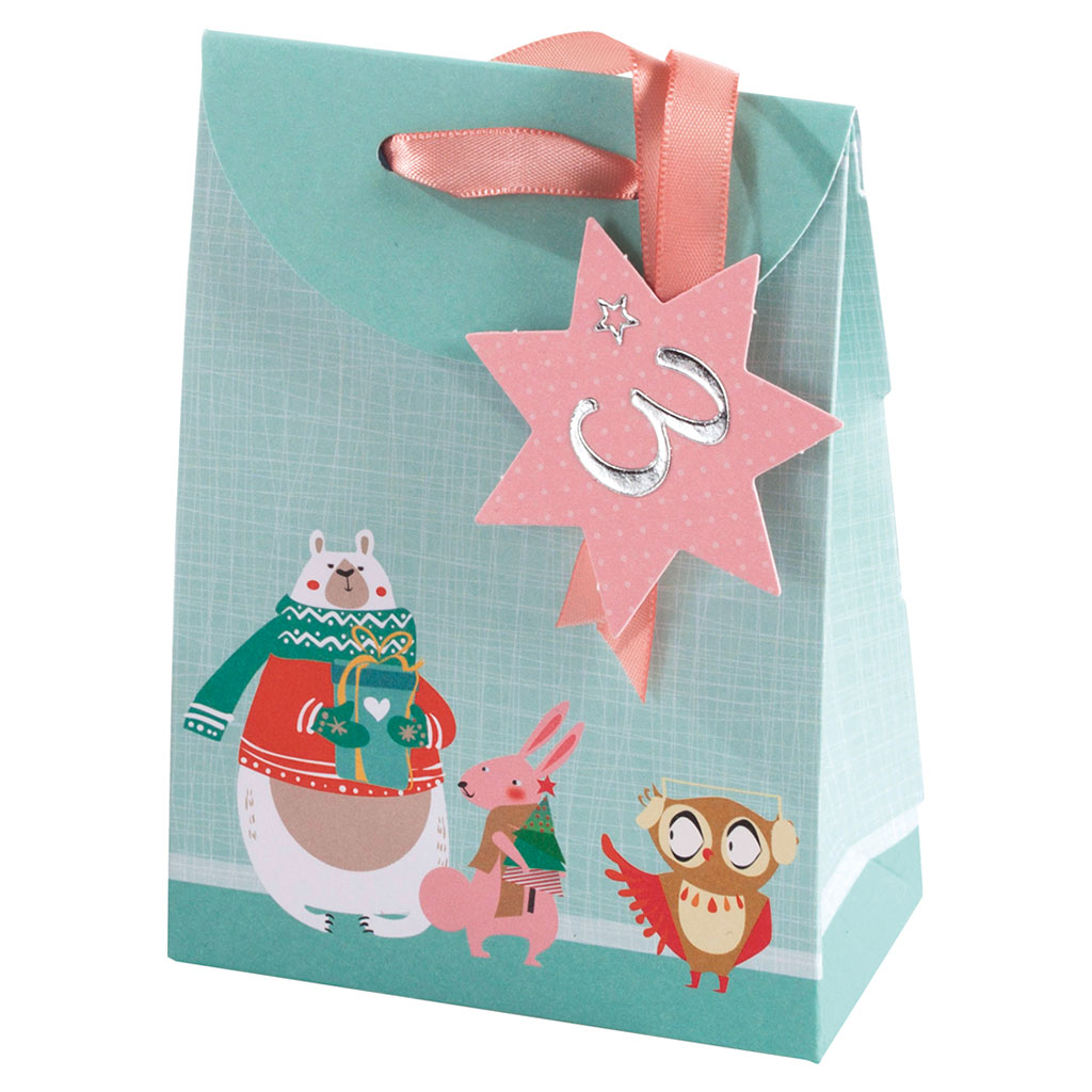 Folia® Adventskalender Geschenktaschen Pastell, 26 Teile