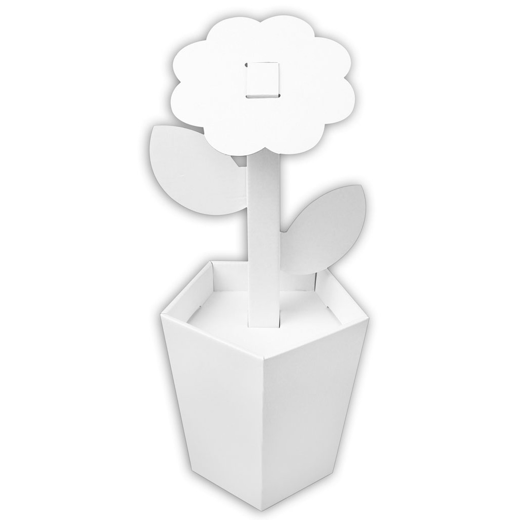 Blume mit Topf zum Selbstgestalten, blanko
