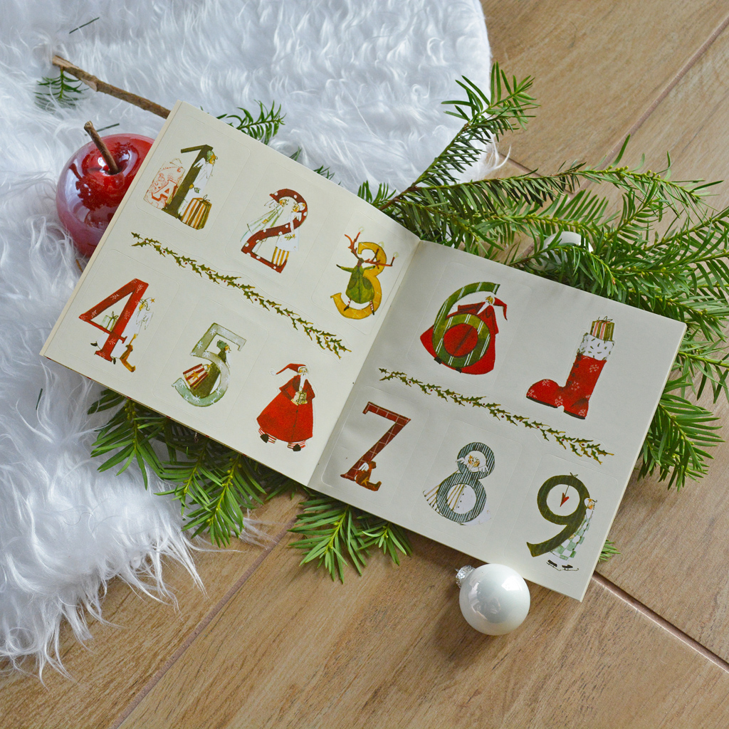 Aufkleber für den persönlichen Adventskalender, 30 Sticker