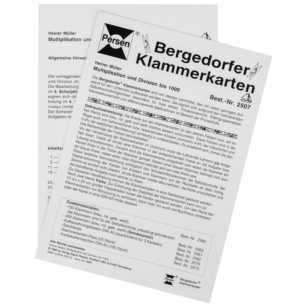 Bergedorfer® Klammerkarten Multiplikation und Division bis 1.000