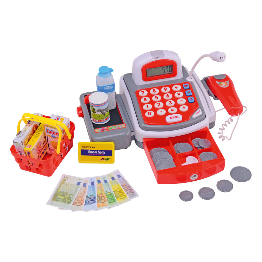 Kasse mit Scanner und Mikrofon Kasse mit Scanner und Mikrofon