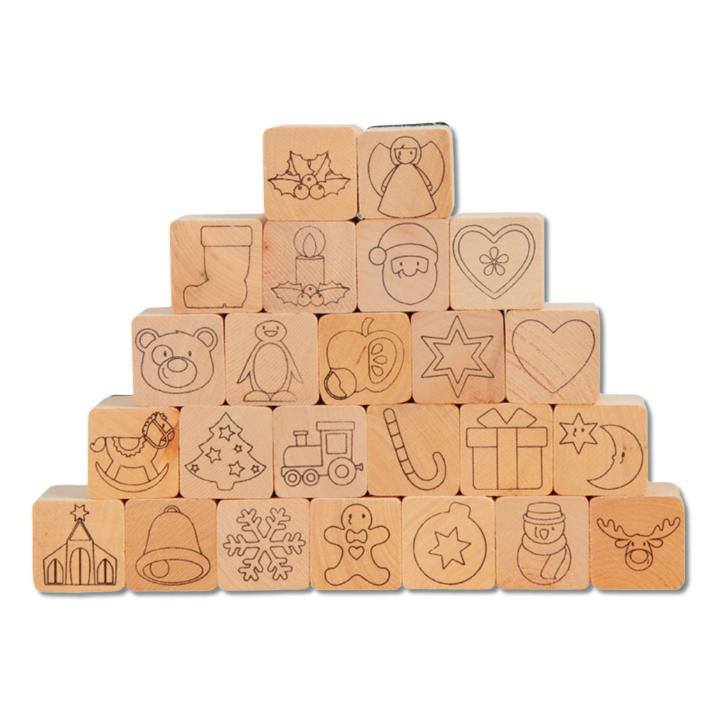 Stempelset Adventskalender, 24 Stück
