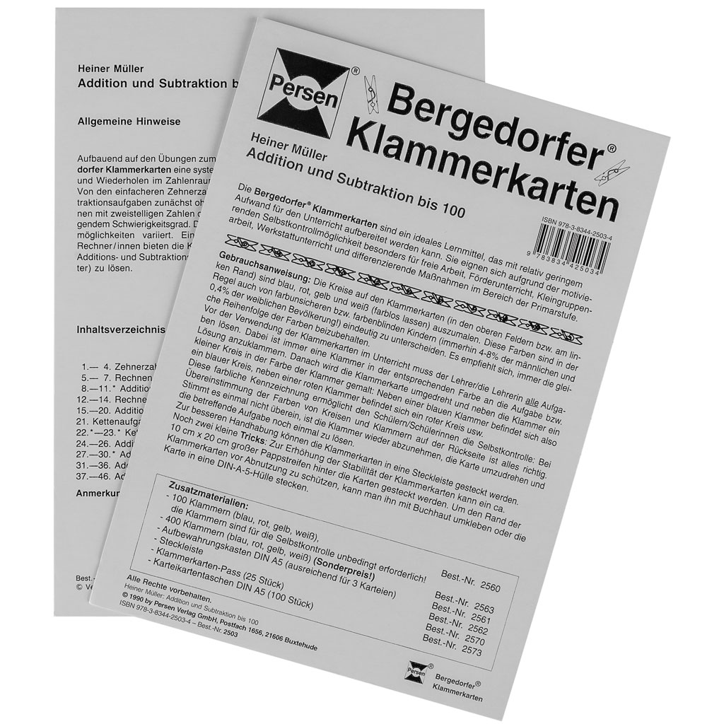 Bergedorfer® Klammerkarten Zahlen und Mengen bis 10 Bergedorfer® Klammerkarten Zahlen und Mengen bis 10