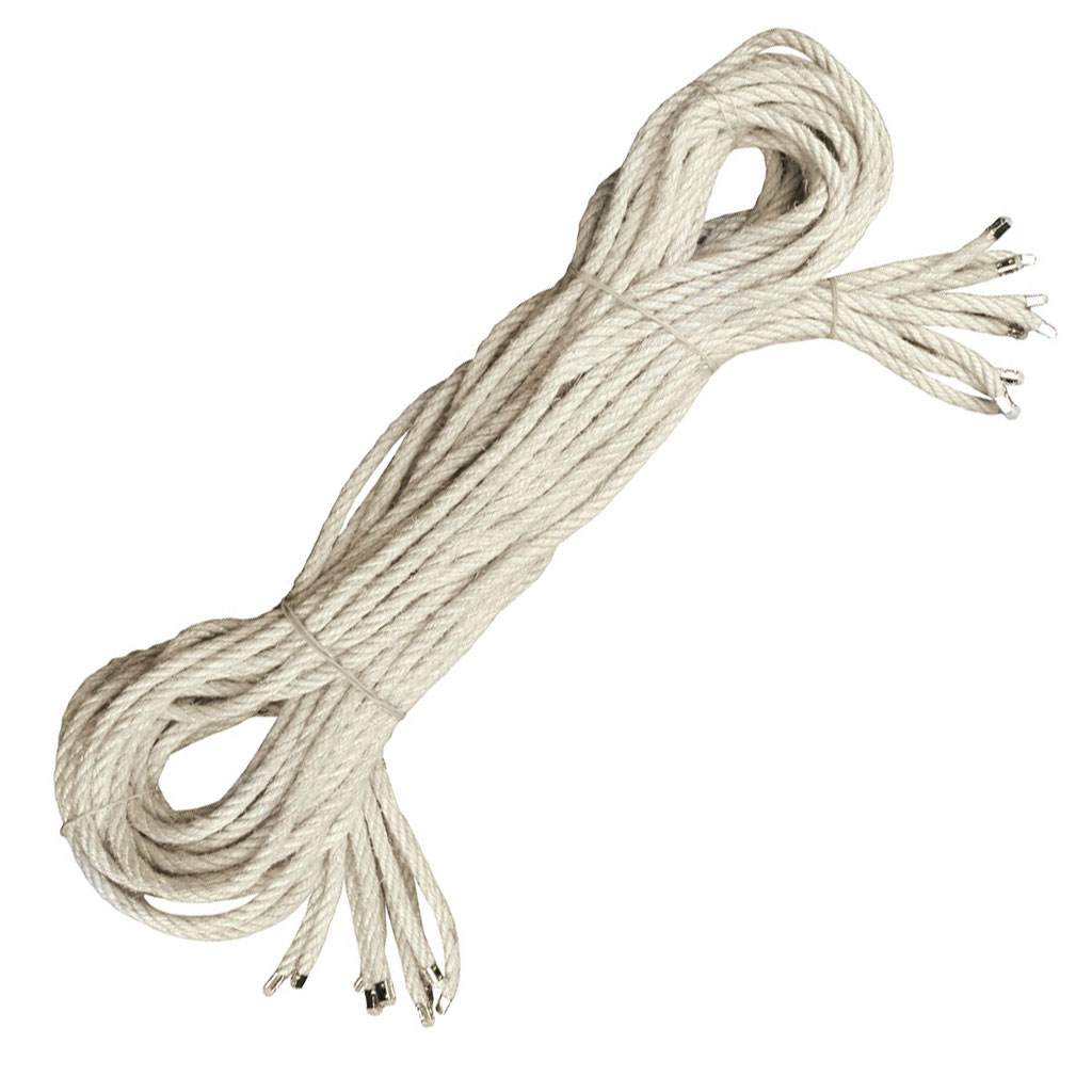 Springseile aus Sisal mit Blechclips