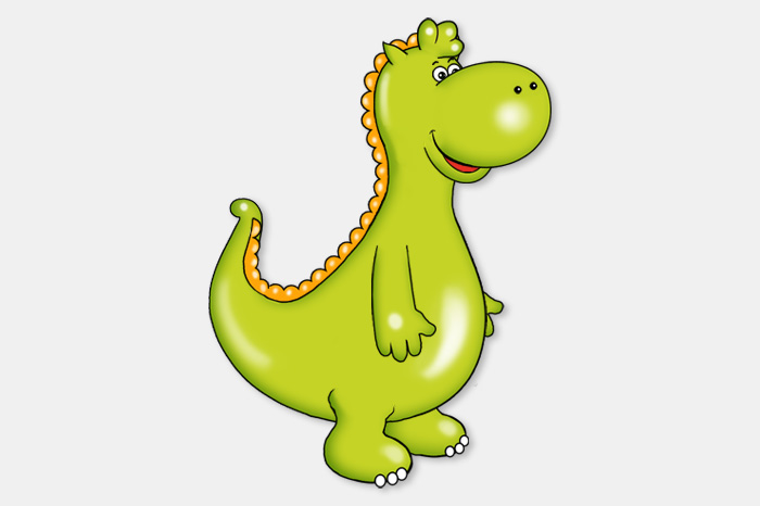 Dino Flippi auf grauen Hintergrund