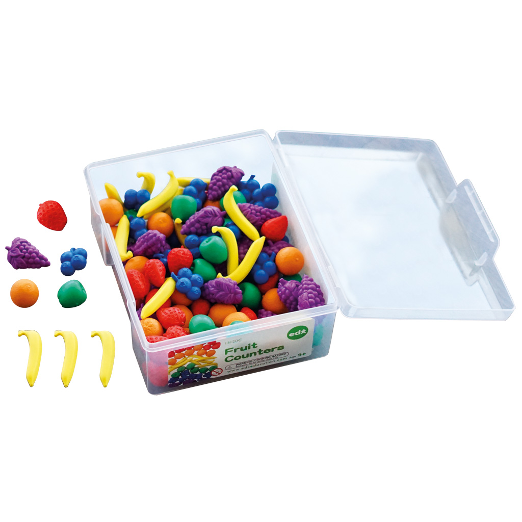 Bunte Sortier- und Rechenfrüchte