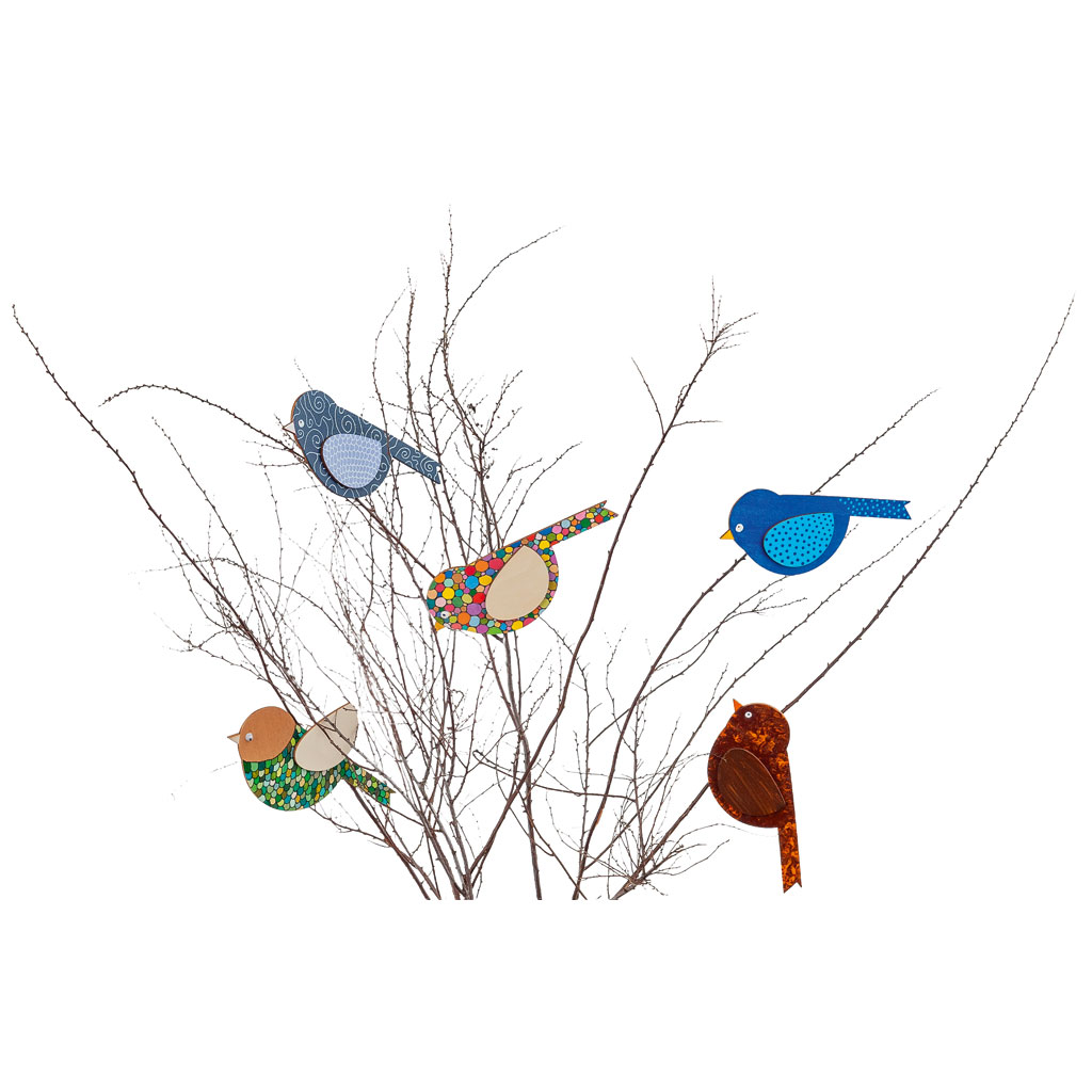 Bastelset Vögelchen mit Holzklammer