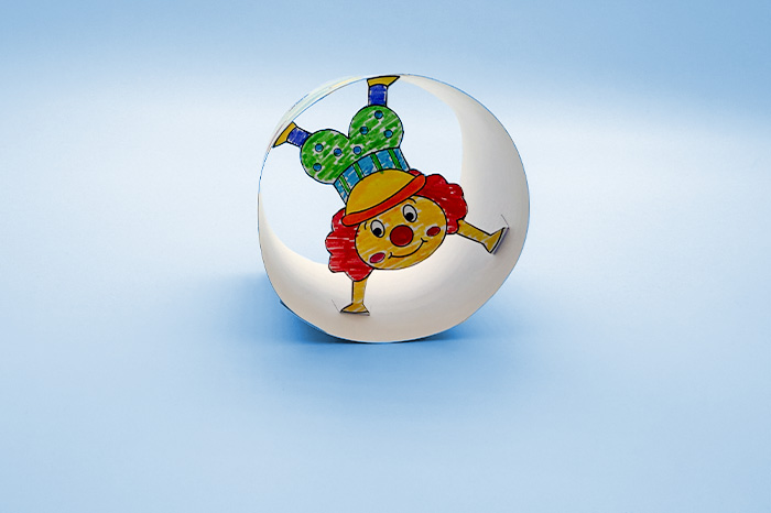 Radschlagenden Clown basteln