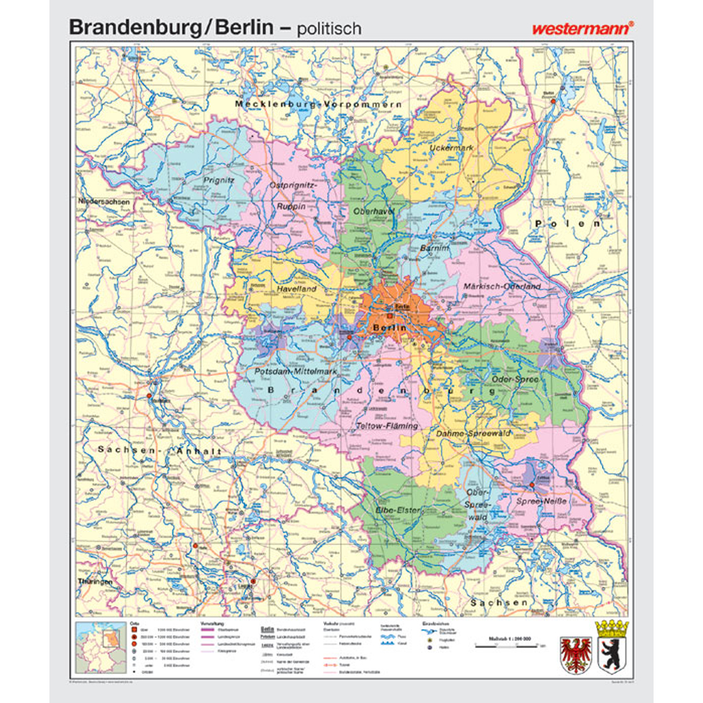 Westermann Brandenburg und Berlin, physisch/politisch Westermann Brandenburg und Berlin, physisch/politisch