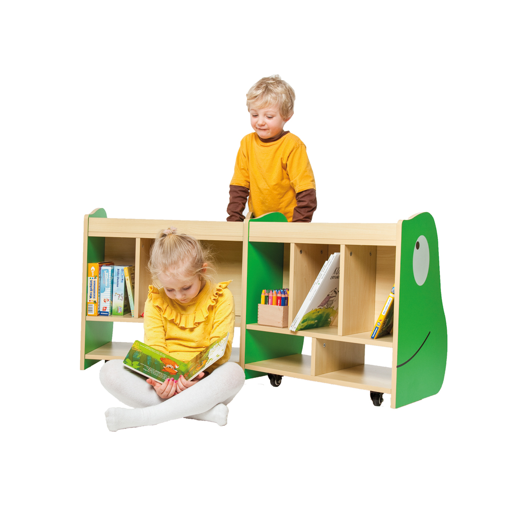 Bücherkiste Frosch, fahr- und klappbar