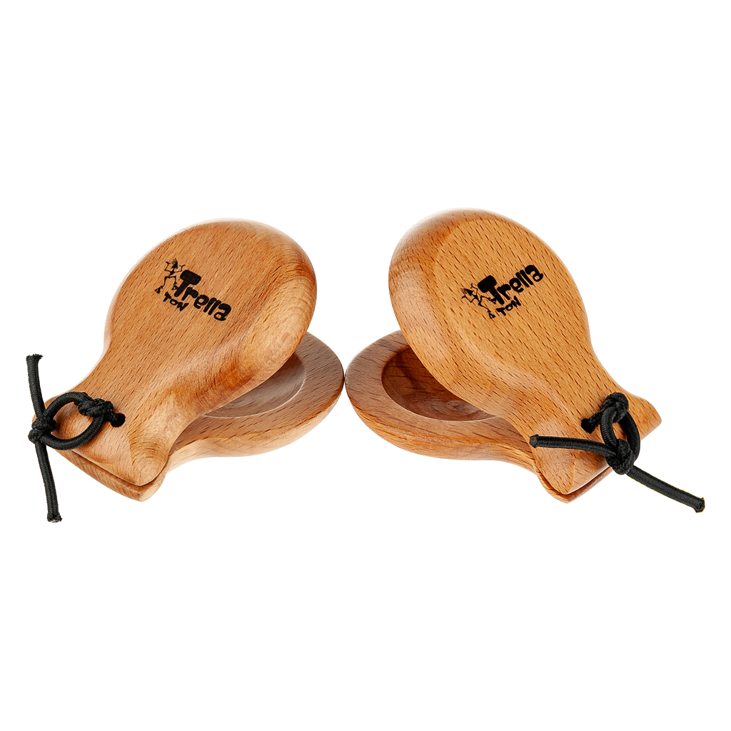 TrellaTon® Kastagnetten aus Buchenholz, 1 Paar TrellaTon® Kastagnetten aus Buchenholz, 1 Paar