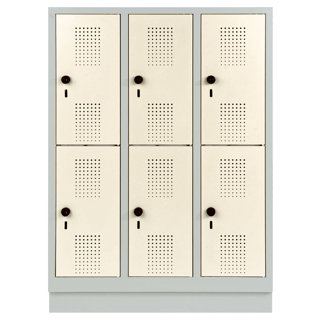 Garderobenschrank, doppelstöckig