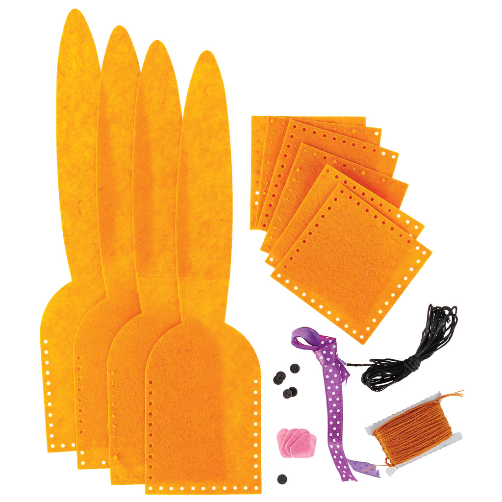 Filzkörbchen-Set Langohr, Bastelset für 2 Stück Filzkörbchen-Set Langohr, Bastelset für 2 Stück