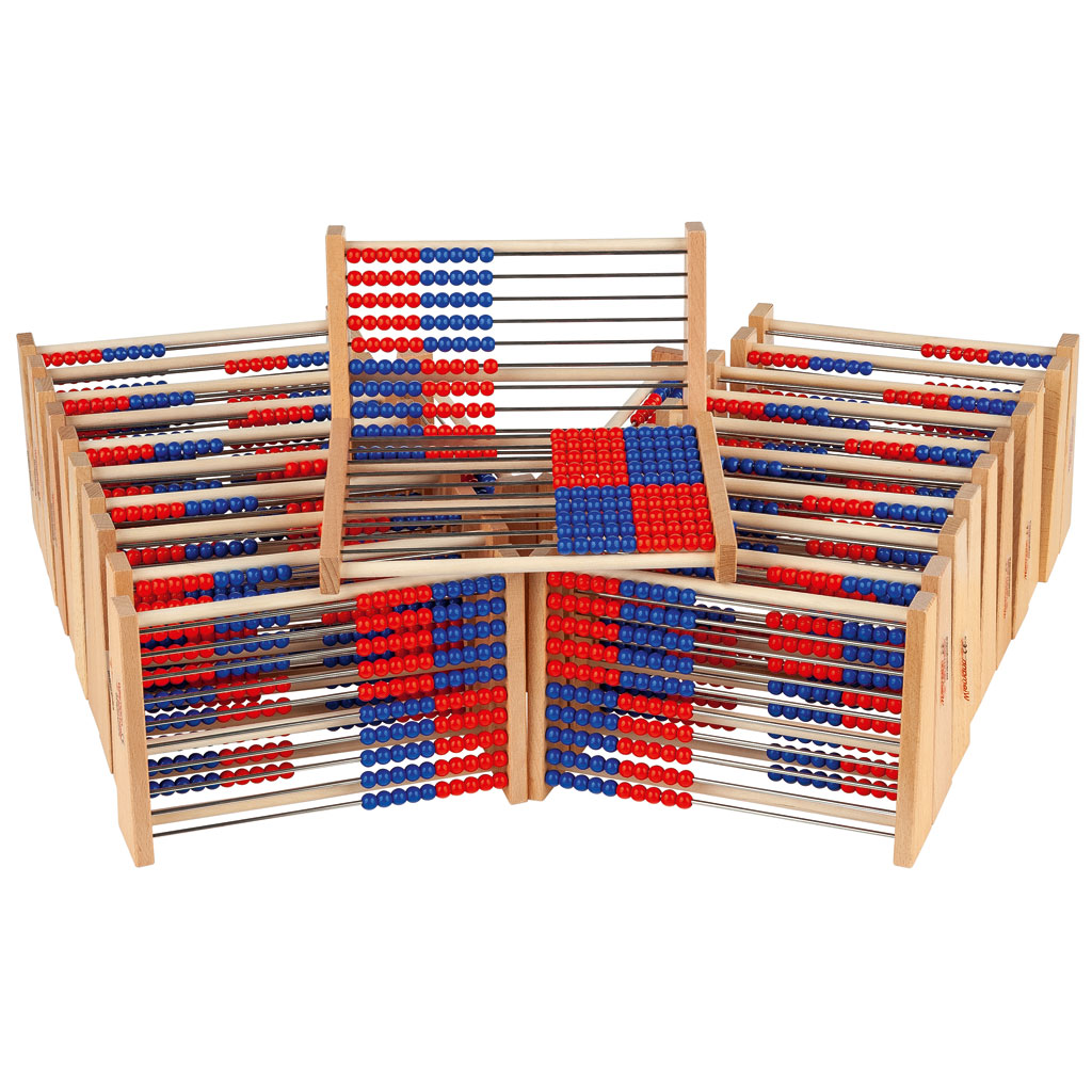 Schüler-Rechenrahmen 1–100 Rot/Blau Klassensatz 2 Schüler-Rechenrahmen 1–100 Rot/Blau Klassensatz 2