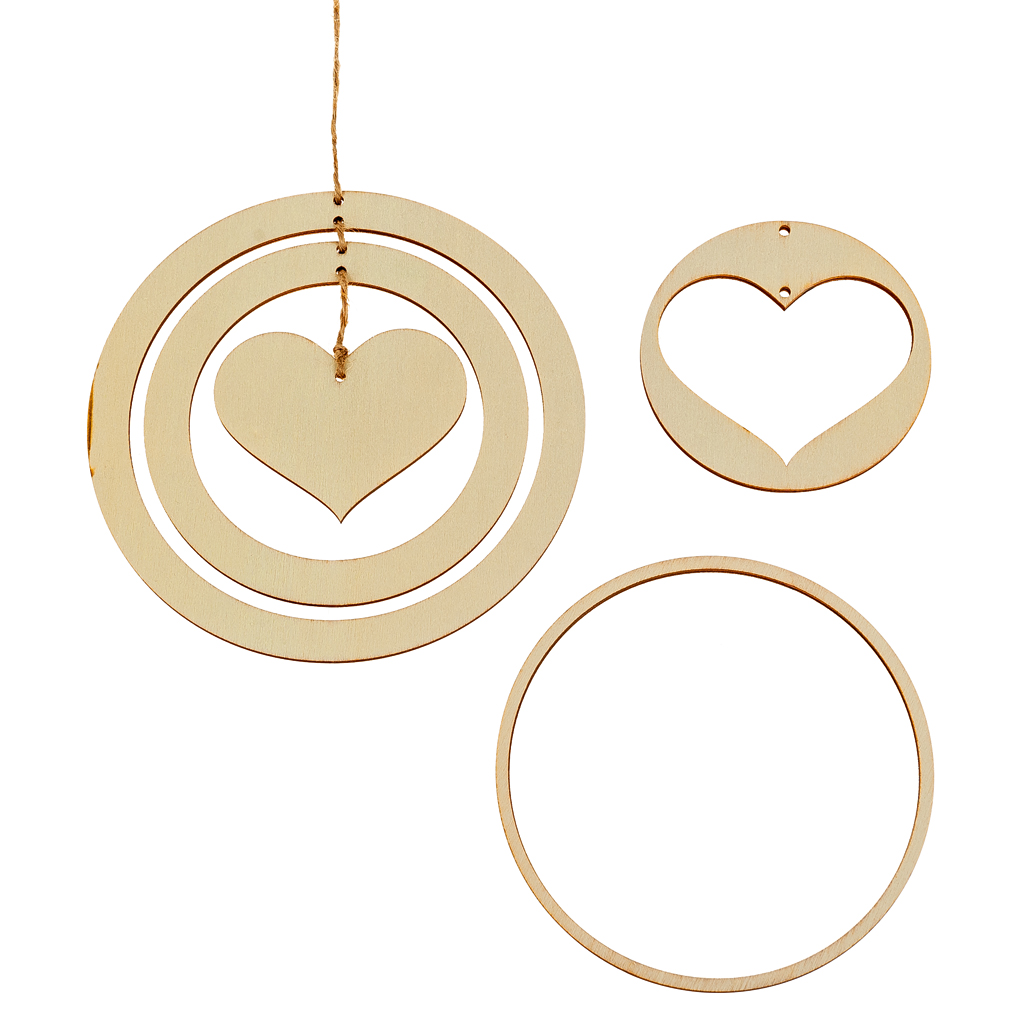 Herz-Mobile, 4-teilig, 3er-Set-Bild Auf diesem Bild ist das Produkt mit der Art.Nr.: W-93629 zu sehen