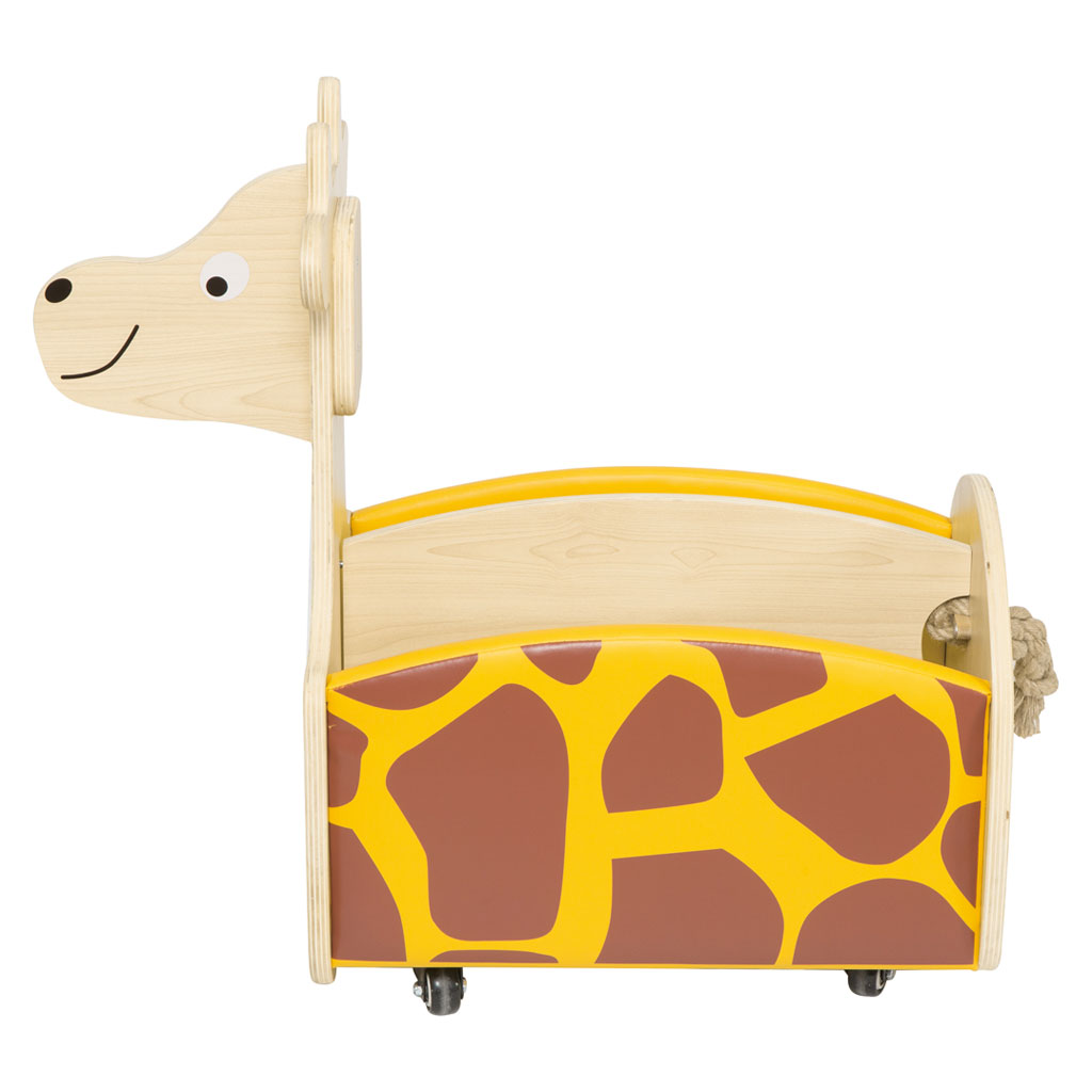 Bücherkiste Giraffe, fahrbar