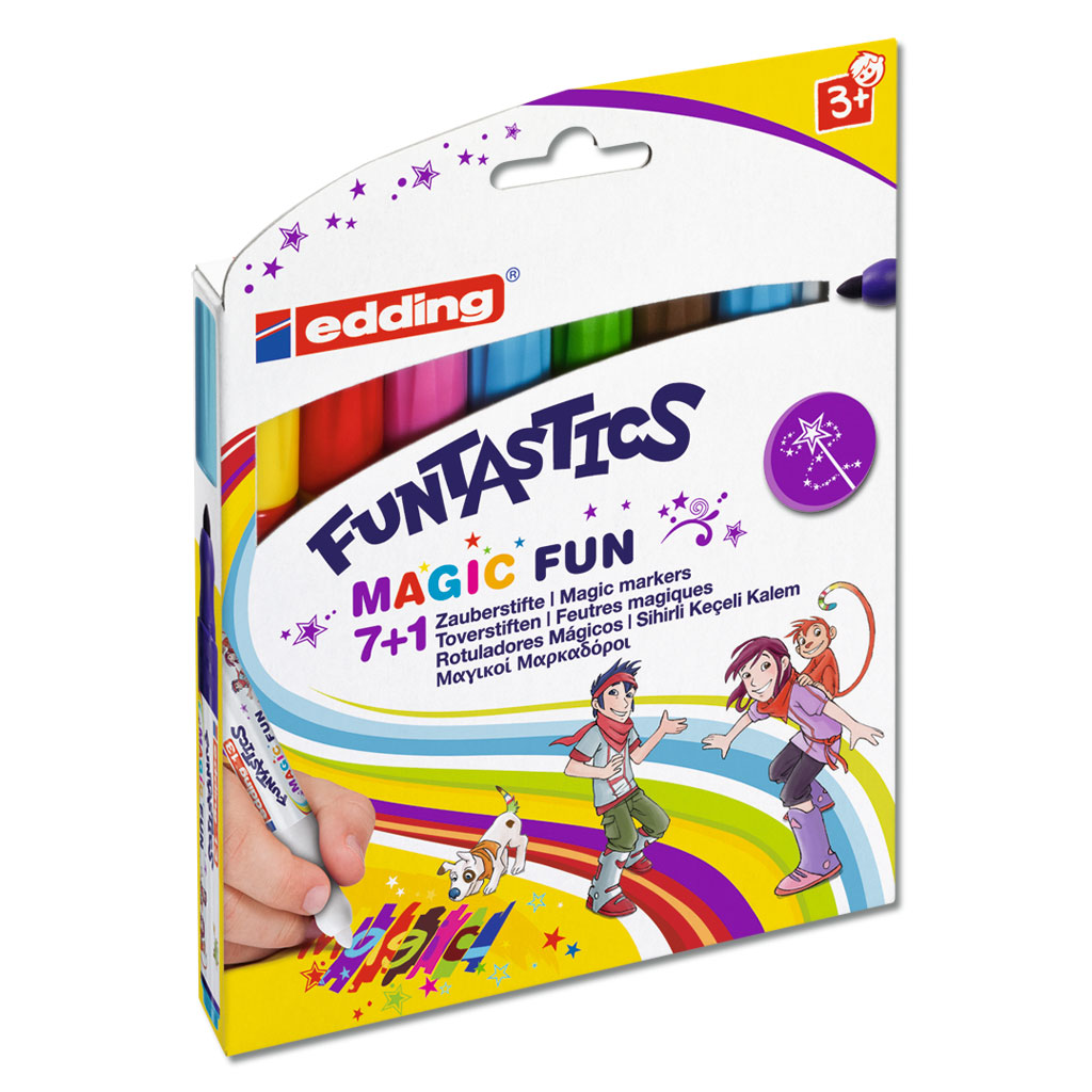 temp92158_zauberstifte-edding_kartonaDBuqDVOp3dT2 edding®  13 FUNTASTICS MAGIC FUN Kinderfasermaler 8er-Set