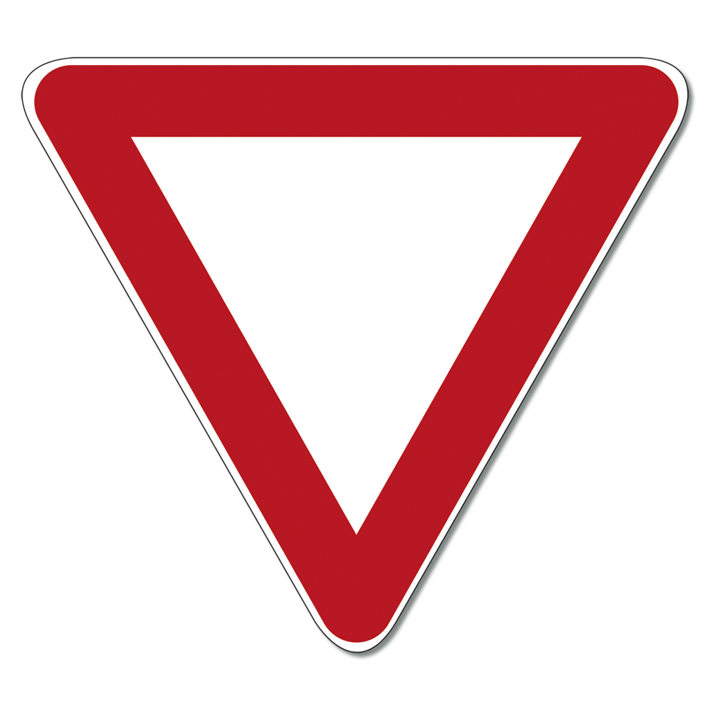 Großes Straßenverkehrsschild Nr. 205