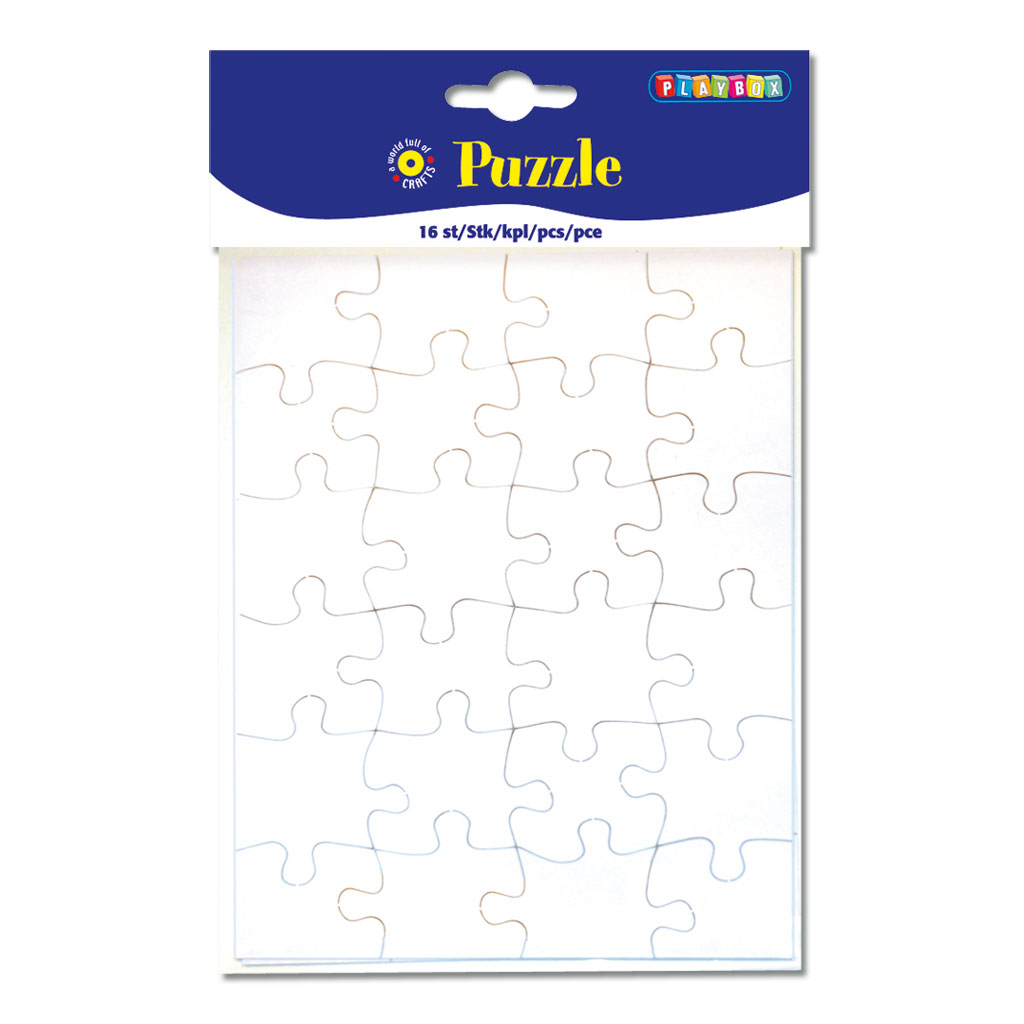 Blanko-Puzzle mit 24 Teilen, 16 Stück