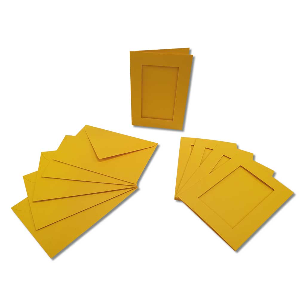 Passepartout-Karten, rechteckige Stanzung, 5 Stück