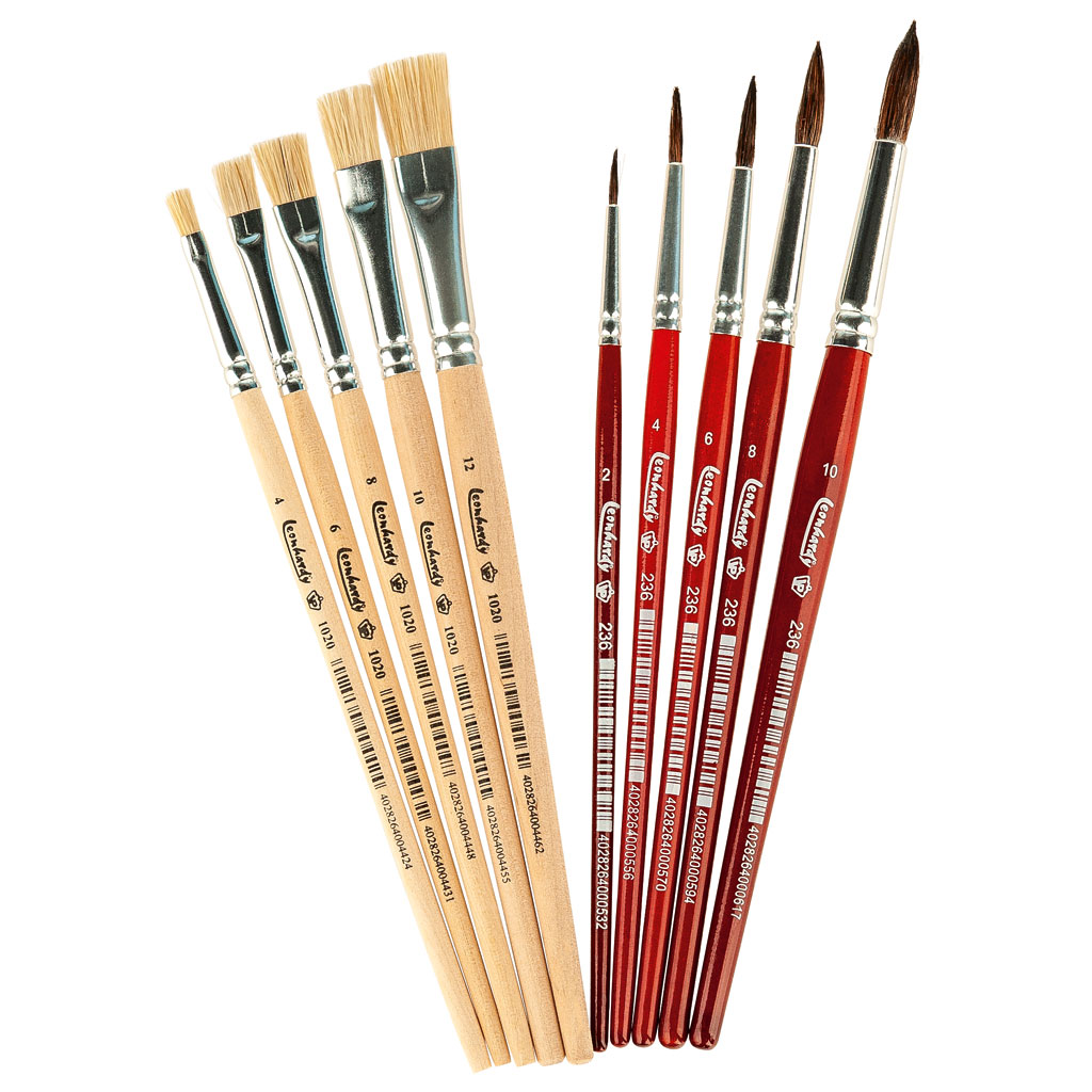 Leonhardy® Qualitätspinsel-Set, 10 Stück