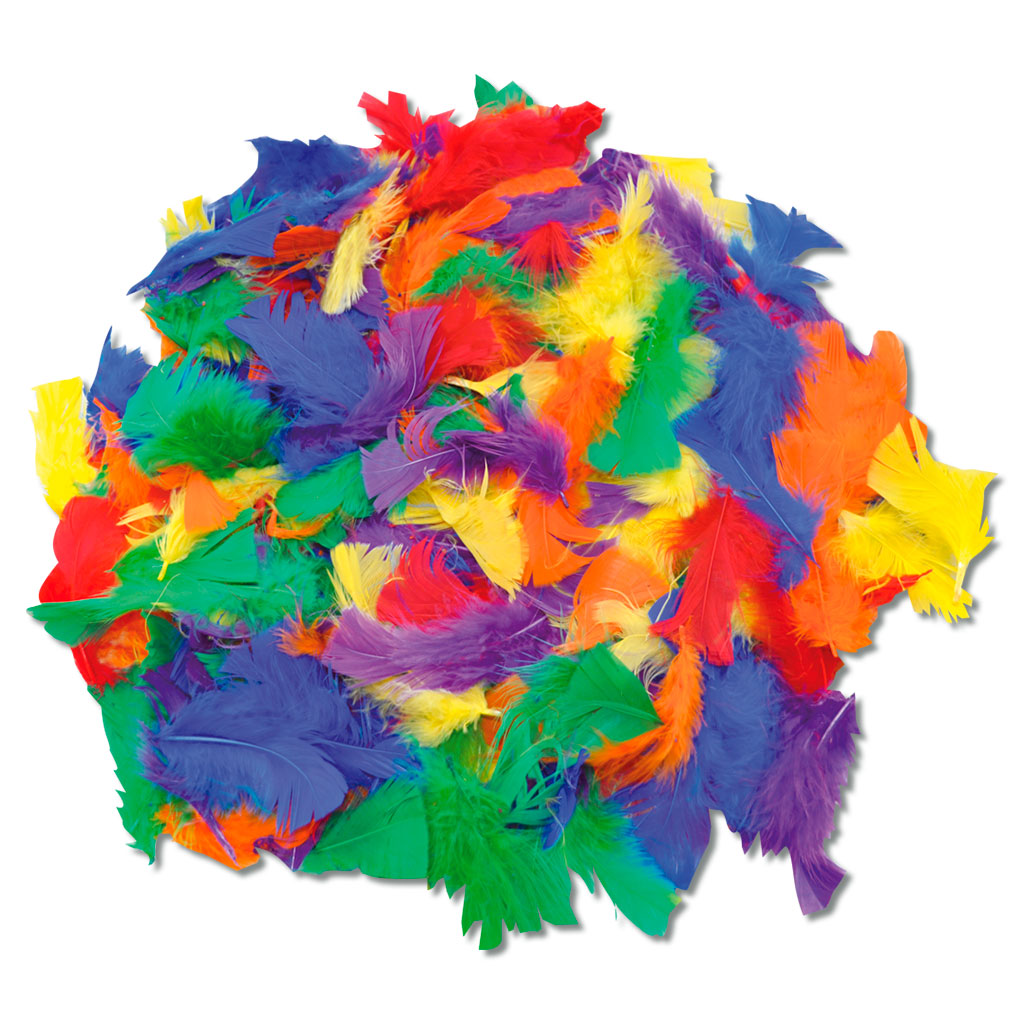 Bunte Flauschfedernmischung, 100 g