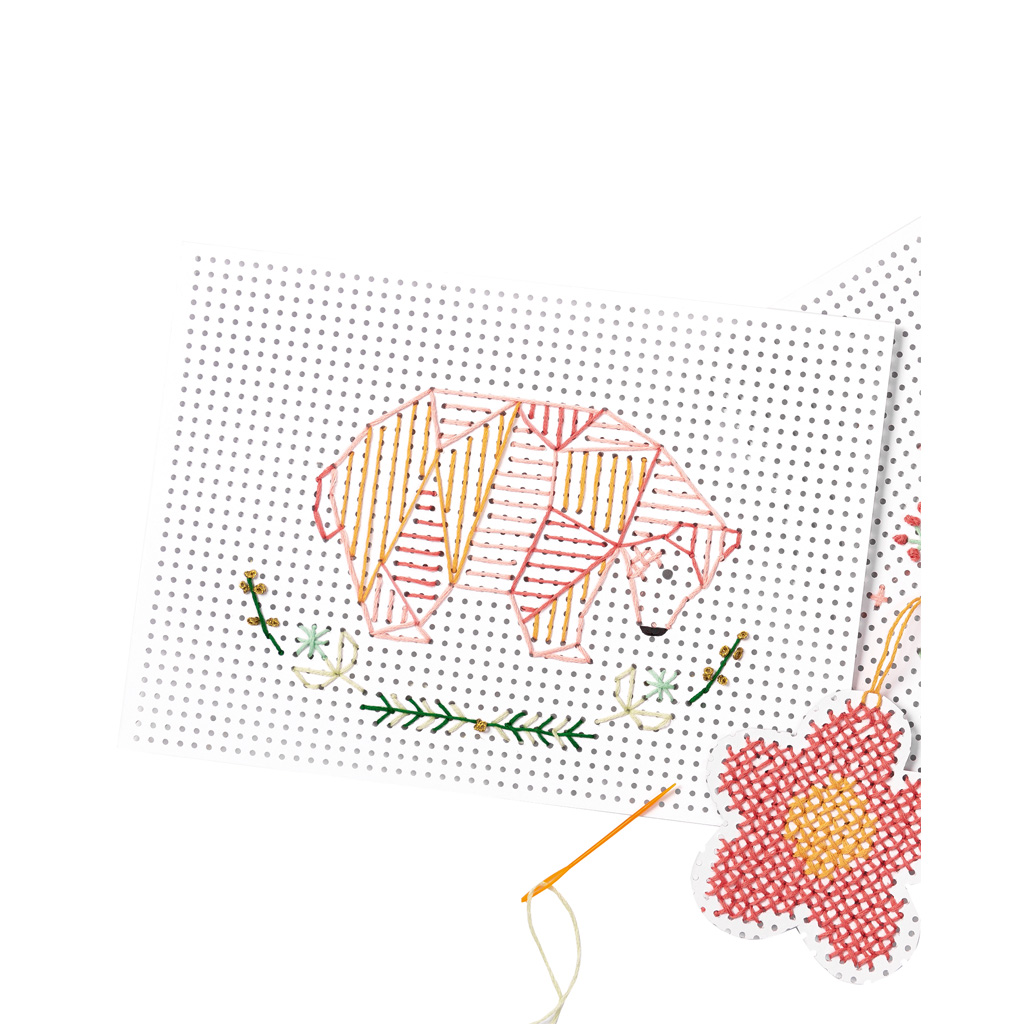 Stickkarton, 40 Blatt, Weiß, Unbedruckt, 300 g/m²