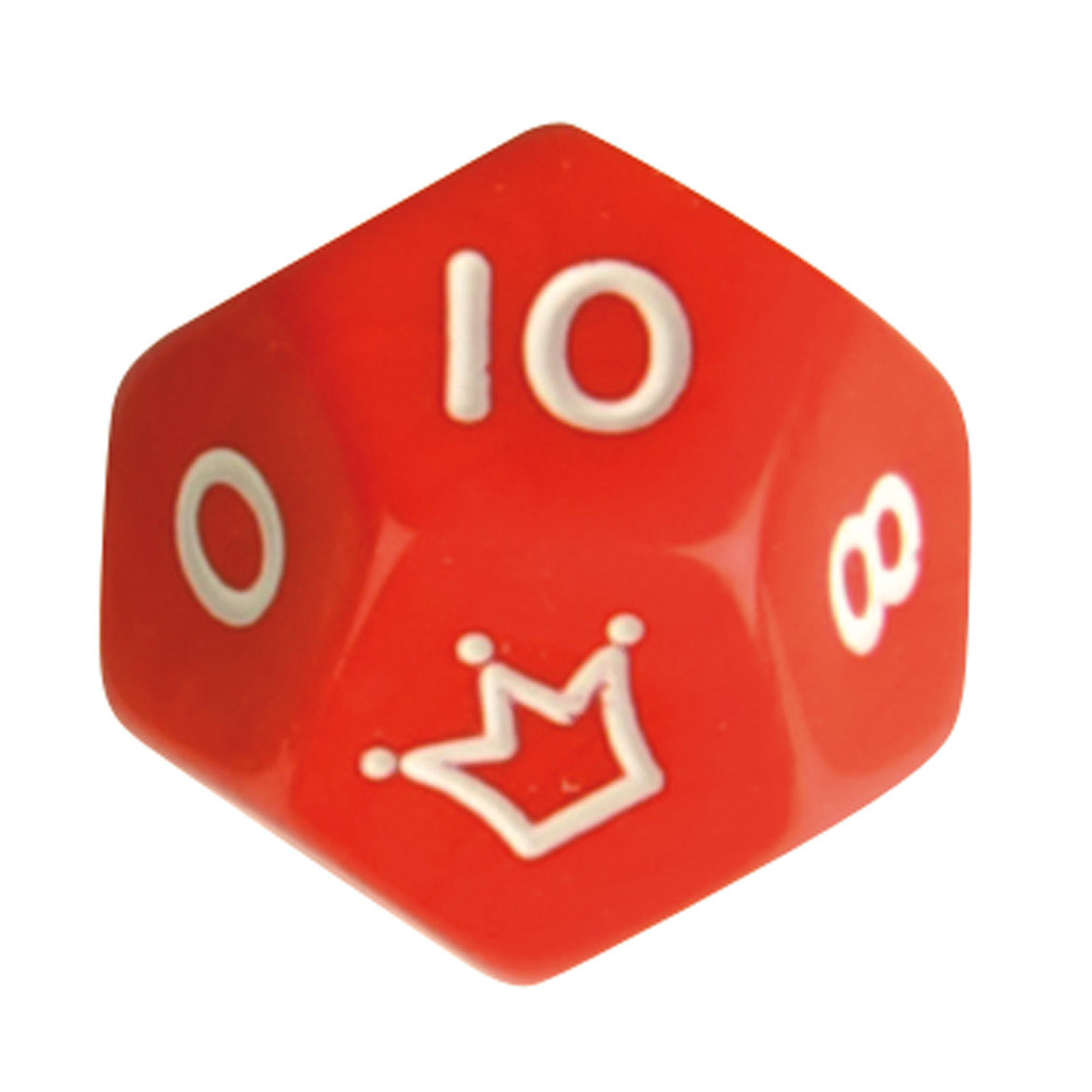 12-flächiger Schulwürfel aus Kunststoff, 0–10 und Joker