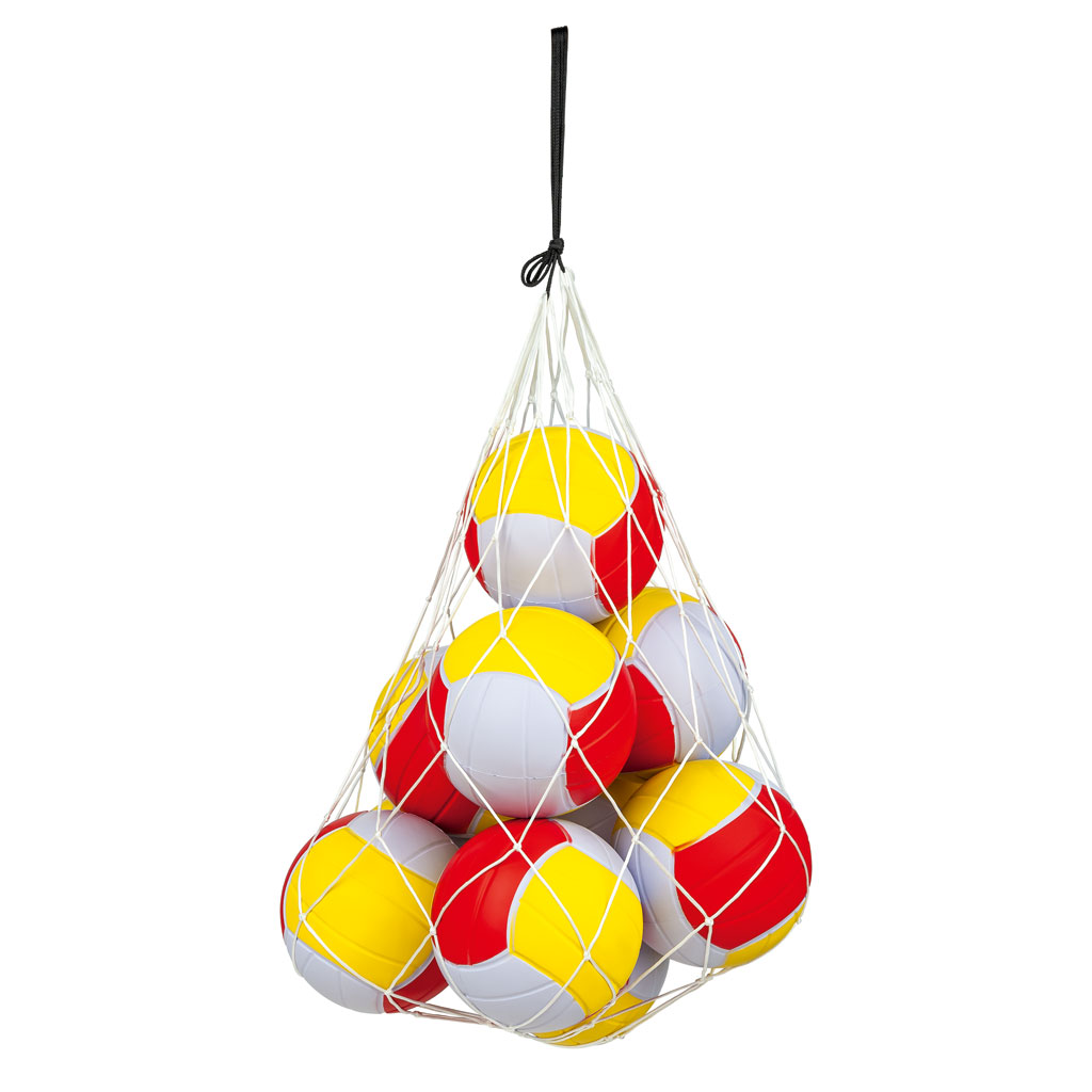 Volleyball-Set mit 10 Bällen im Ballnetz