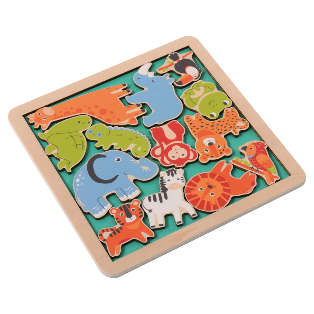 Holzpuzzles, 5er-Set