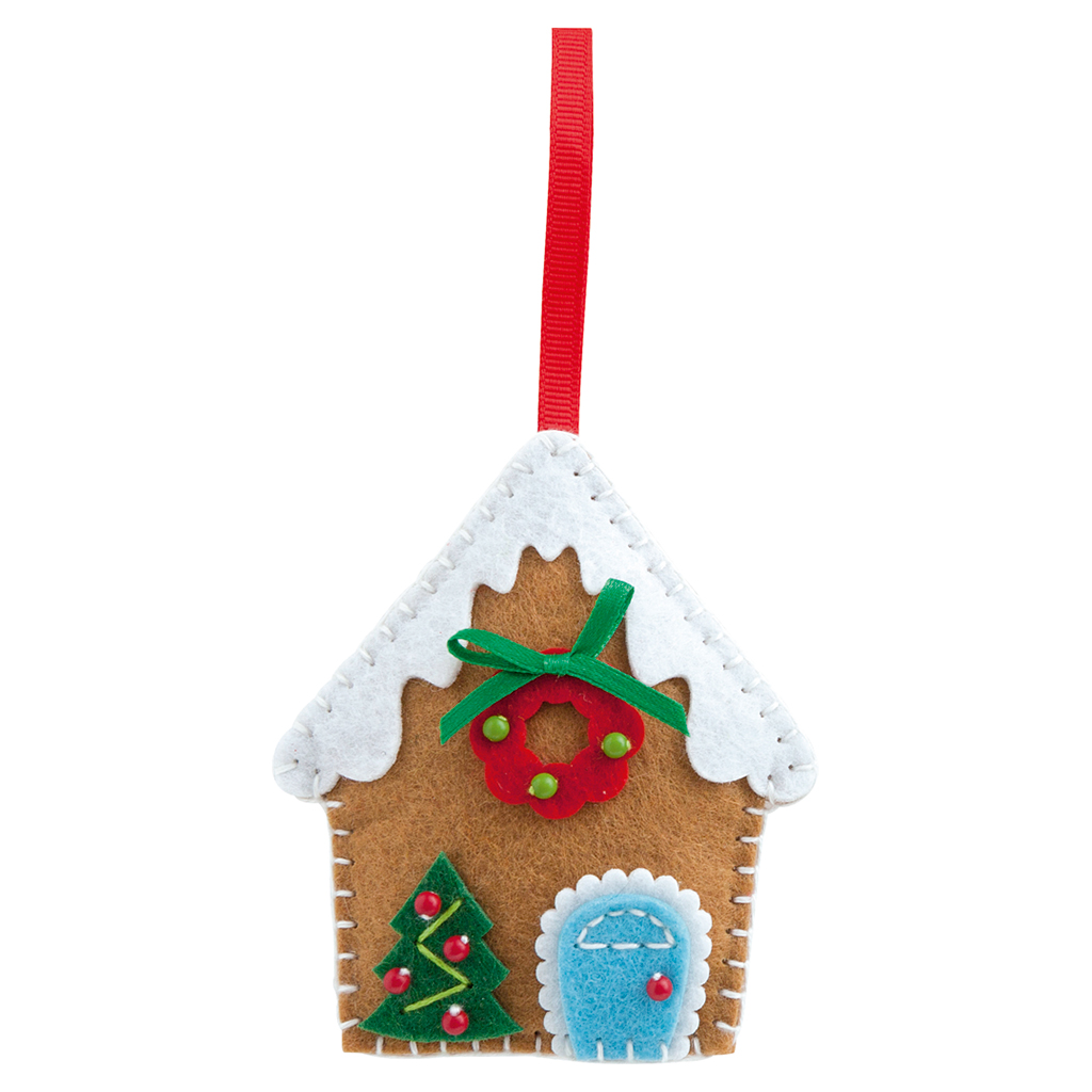 Folia® Mini Filzinies Lebkuchenhaus-Bild Auf diesem Bild ist das Produkt mit der Art.Nr.: W-93646 zu sehen