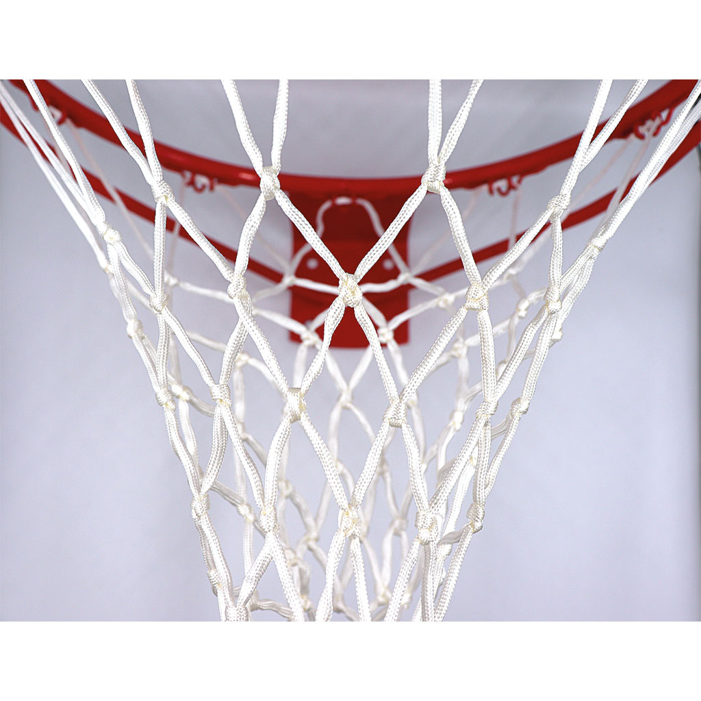 Basketball-Korb mit weißem Nylonnetz, wetterfest Basketball-Korb mit weißem Nylonnetz, wetterfest
