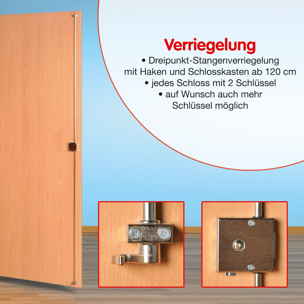 Modulus Bettzeugschrank mit Schüben - Türanschlag links