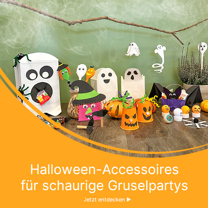 Selbstgebastelte Dekoration für Halloween