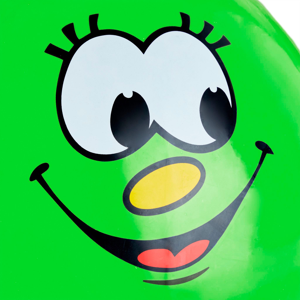 Hüpfball mit lachendem Gesicht, Grün