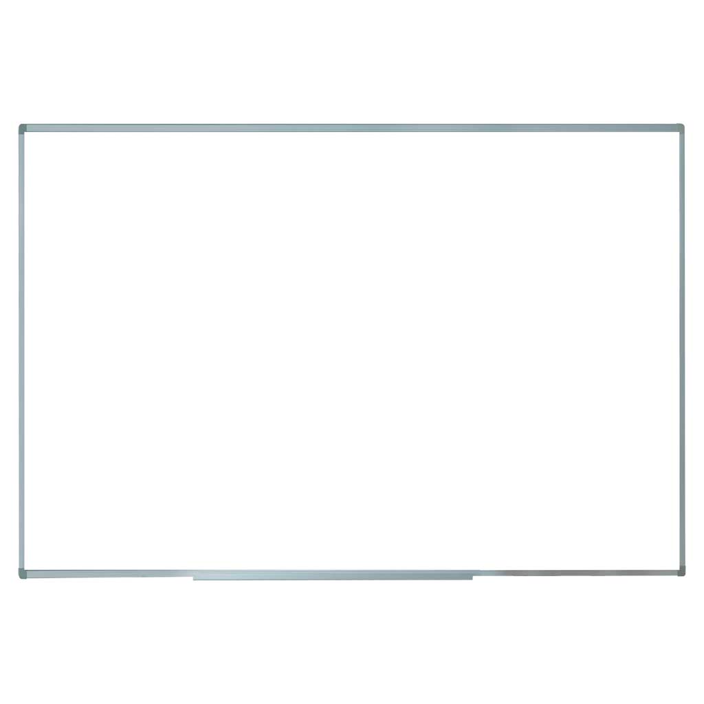 Whiteboard aus Stahlblech mit Alurahmen mit Ablage