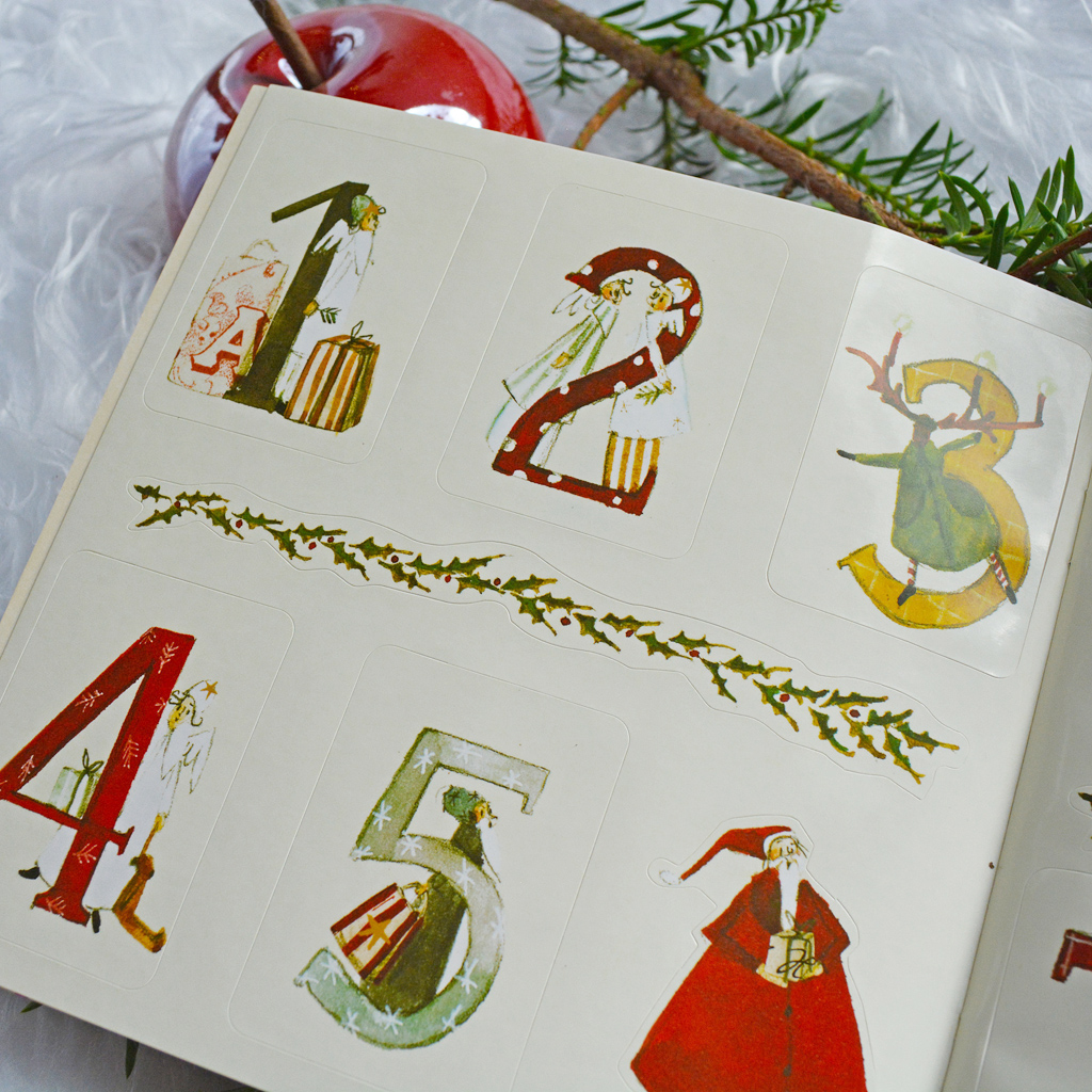 Aufkleber für den persönlichen Adventskalender, 30 Sticker