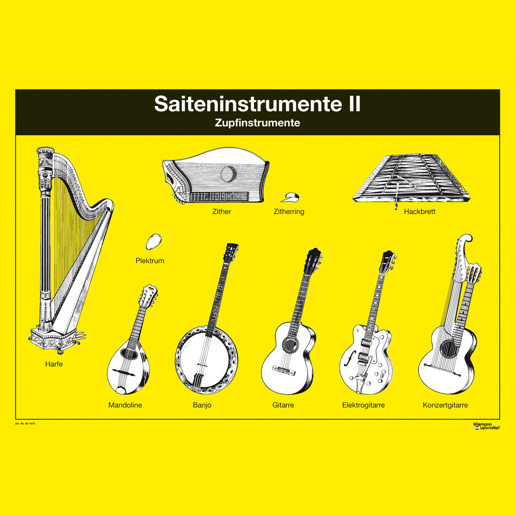 Lehrtafel - Saiteninstrumente II