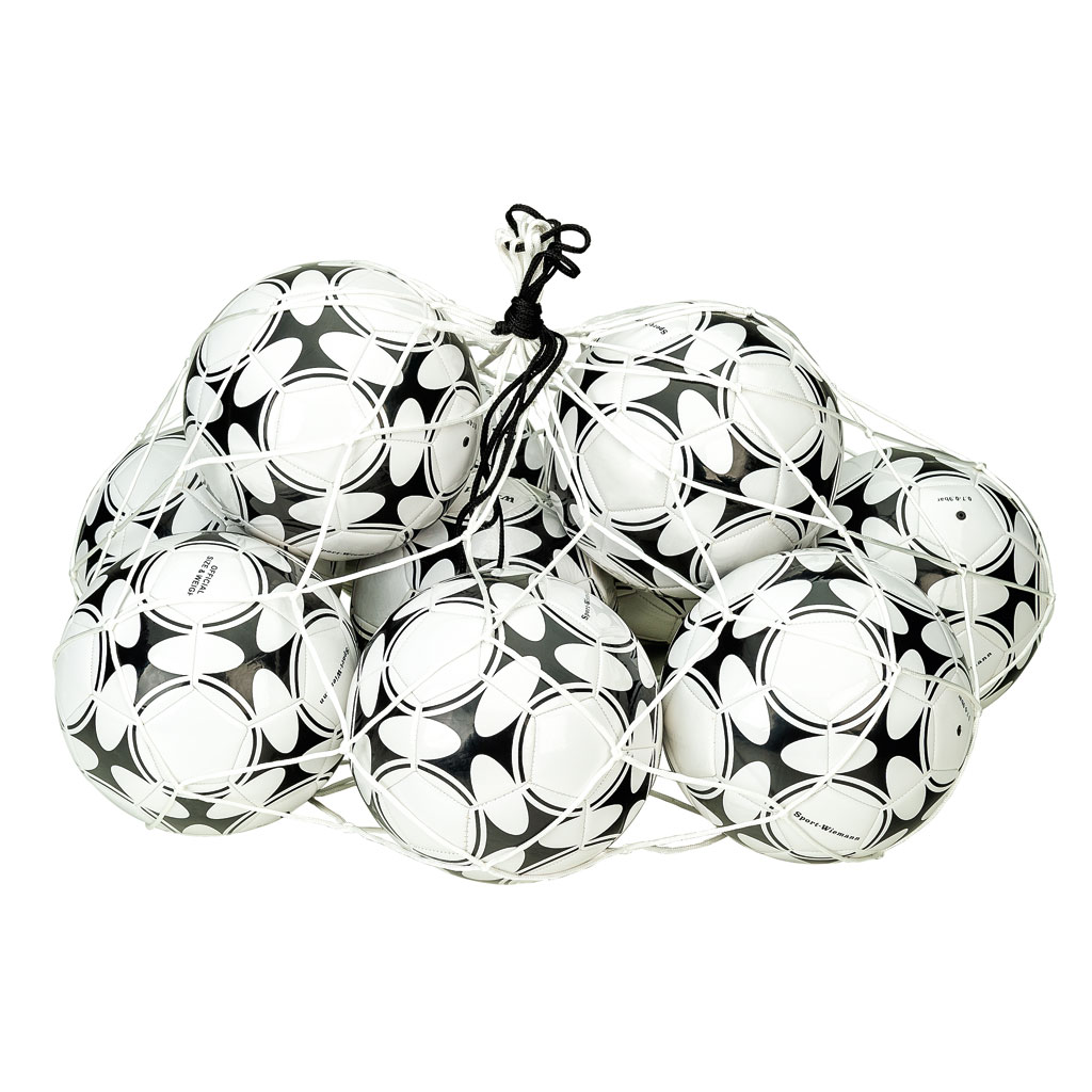 Fußballset mit 10 Fußbällen im Ballnetz-Bild Auf diesem Bild ist das Produkt mit der Art.Nr.: W-61788 zu sehen
