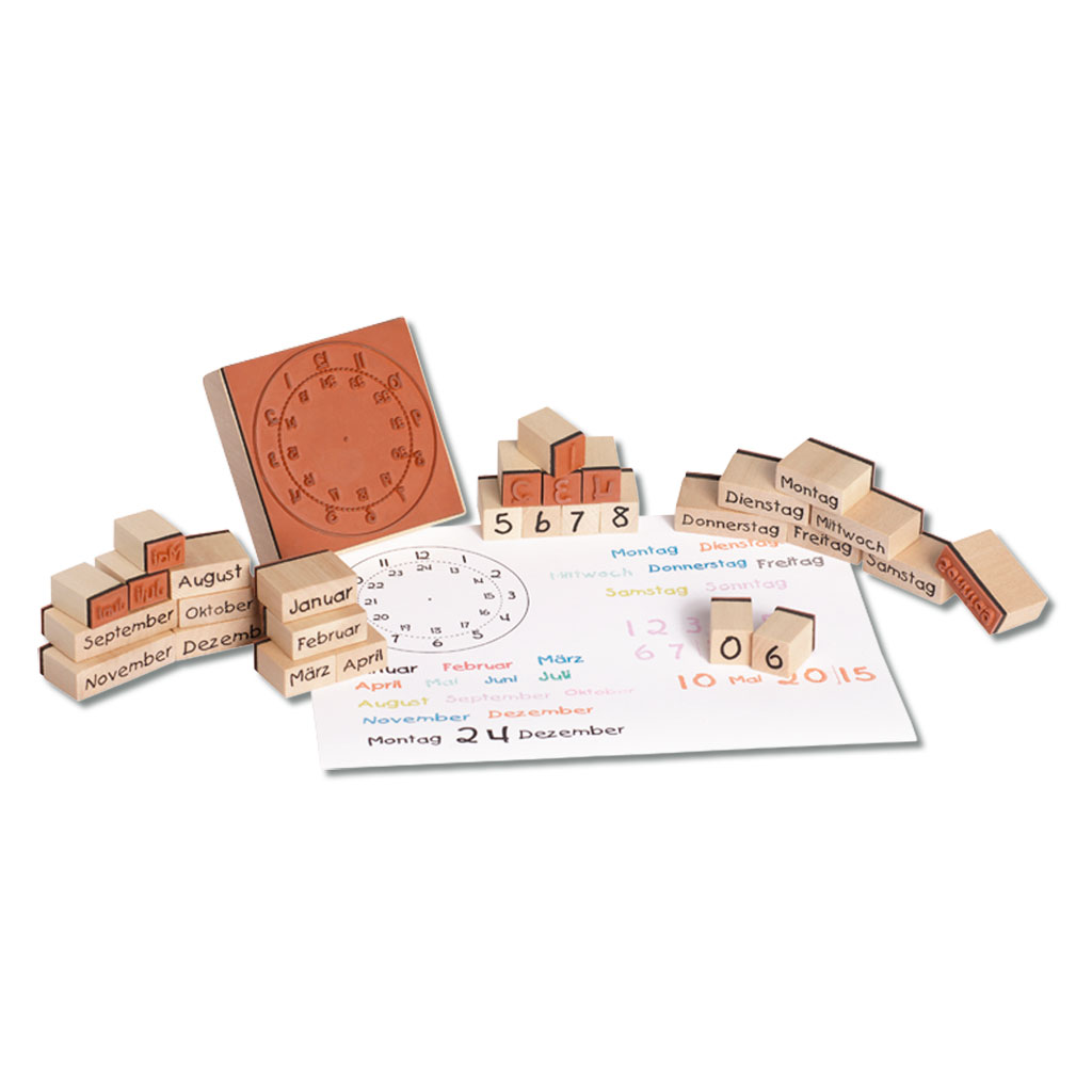 Stempelset Kalender, 30 Teile